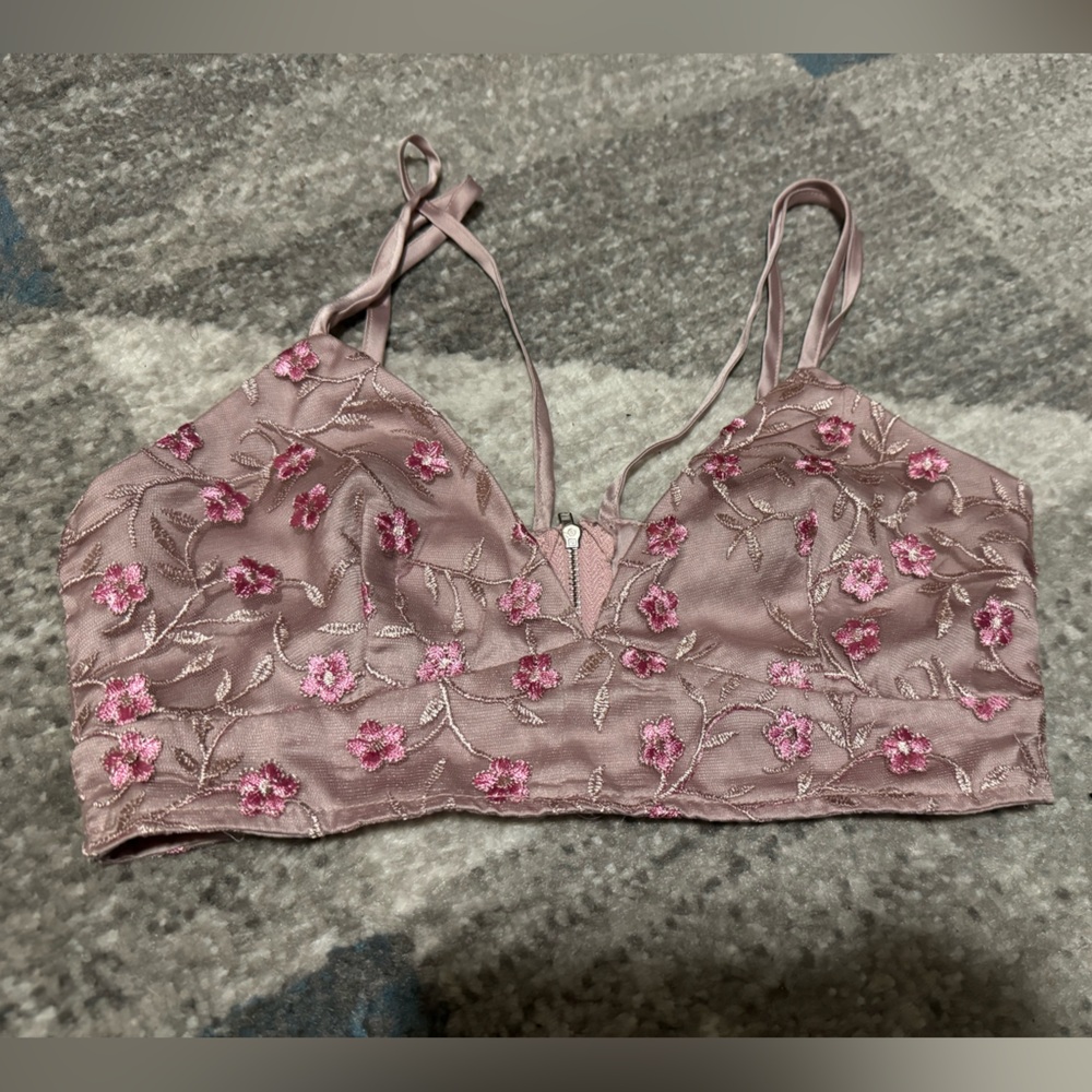 3/$10 Nasty Gal Cherry Blossom Bralette